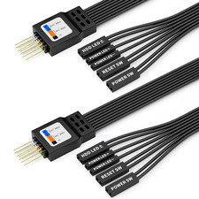 Iesooy PC Power Button Extension Cable, 9-Pin Connector Front Panel Extension Ca picture