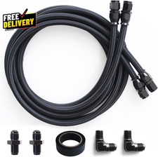 6AN Transmission Cooling Line Hose Compatible with 4L60 700R4 TH350 TH400 7 Ft picture