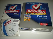 Turbotax 2005 Deluxe (and state) with Turbotax 2004 Basic and 2003 Basic. New. picture