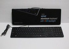 EXCELLENT COND. Matias RGB Backlit Wired Aluminum Keyboard FK318PCLBB (Q37) picture