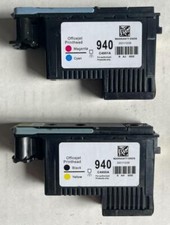 3 Sets (6) Virgin Genuine Entirely Used HP 940 Printheads for Remanufacturing picture