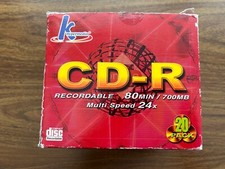 20 pack CDR Hypermedia new old stock sealed slim case 80 minute picture