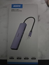 BENFEI USB C HUB 7in1, C Multiport Adapter with USB-C to HDMI, Gray  picture
