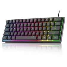 MageGee Mini 60% Gaming Keyboard, RGB Backlit 61 Key Ultra-Compact Keyboard..... picture