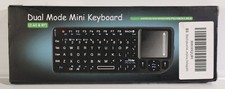 Dual Mode Ultra Mini Wireless (Bluetooth, 2.4Ghz) Black Keyboard & Touchpad NEW picture