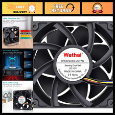 High-Performance 120mm PWM PC Case Fan 12V 4-Pin, 5300 RPM, 230 CFM Cooling picture