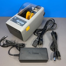 ZEBRA ZD411 DIRECT THERMAL PRINTER + CABLES LABEL BARCODE 203 DPI USB picture