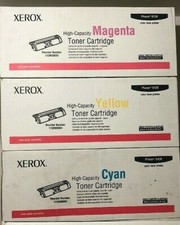 Set 3 Genuine NIB Xerox 113R00693 113R00694 113R00695 6120 Toners NO BLACK picture
