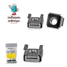 StarTech 100-Pack M6 Square Hole Cage Nuts & Tool, Nickel-Plated, TAA picture