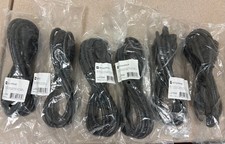 Lot of (6) Monoprice 8-foot 18AWG power ext cord cables w/3 conductor PC/Mon 13A picture