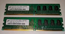 2x Micron 256MB DDR2 1Rx8 PC2-3200U-333-11-A0 MT8HTF3264AY-40EB3 RAM 512mb total picture