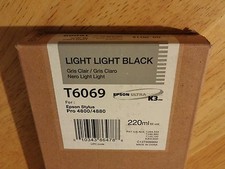 06-2022 GENUINE EPSON T6069 LIGHT LIGHT BLACK 220ml K3 INK STYLUS PRO 4800 4880 picture