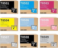 T850 9 pack of Ink Cartridges High Capacity 80ML T8501 T8502 T8506 T8509 picture