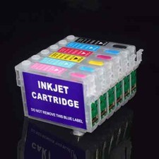 FOR Epson T0791-T0796 Refillable Ink Cartridges 1400 Artisan 1430 WITH ARC CHIP picture