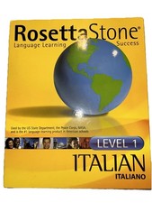 Rosetta Stone Italian Level 1 Open Big Box Cd-Rom Complete Includes Manual NEW picture