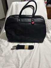 Foray Black Faux Leather Laptop Shoulder Bag Briefcase Computer Carrying Case picture