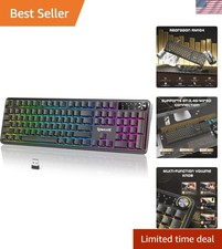 RM104 Wireless Gaming Keyboard with Knob, Tri-Mode BT/2.4G/USB-C RGB Computer... picture
