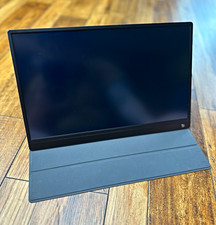 15.6in Portable LCD Monitor 1080p USB-C 16:9 w/ Folio Case Black picture
