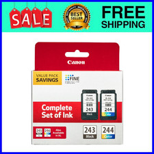 Canon PG-243 CL-244 Genuine Black Color Ink Combo Pack Ships from USA picture