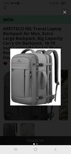 Areyteco 60L Travel Laptop Backpack for Men Extra Large Bigger Capacity Grey  picture