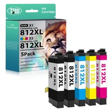 812XL T812XL Ink Cartridges For Epson WorkForce WF-7840 WF-7820 WF-7310 EC-C7000 picture