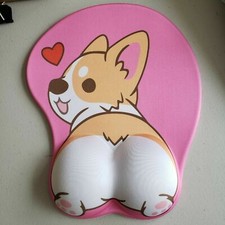 KAWAII ** CORGI DOG & PANDA CUTE Butt Oppai 3D Mouse Pad  picture