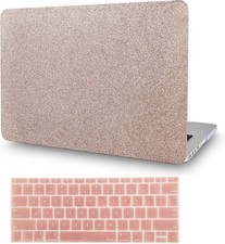 Ultra Thin Case for MacBook Air 13 inch 2022-2018 Release M1 Chip, Pink Sparklin picture