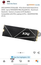 ADATA XPG GAMMIX S70 Blade SSD 4 TB internal M.2 2280 AGAMMIXS70B-4T-CS picture