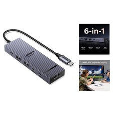 Ultimate Revodok Pro USB-C Hub: 6 Ports, 10Gbps Speed, 4K HDMI, Portable Design picture