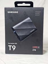 NEW SEALED Samsung T9 Portable 2TB 2000MB/s SSD Black Hard-drive (MU-PG2T0B/AM) picture
