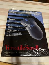 Vintage NEW IBM Versatile Scroll Computer Mouse Blue Windows PS/2 picture