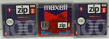 (3) Iomega Zip 100 Disk's in CASE Reformatted exFAT (Windows & Apple) Used once picture