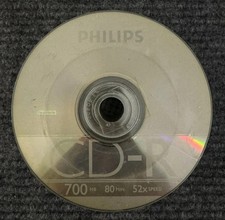 10 PHILIPS Blank 52X CD-R CDR Branded Logo 700MB 80min Media Disc - NEW picture