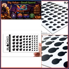 Webcam Privacy Cover Stickers 57 Pack 3 Sizes Black Vinyl Restickable Stackable picture