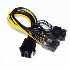 5Pcs 18wag PCI-E 8-pin to 2x 6+2-pin (6pin/8pin) Sleeved Y Splitter Mining Cable picture