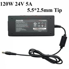 Huntkey 120W 24V 5A Charger Power Supply 5.5*2.5mm Tip Adapter HKA12024050-7B picture