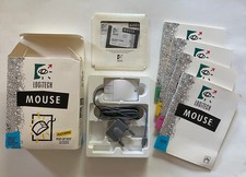 VINTAGE 1988 LOGITECH CA-93-6MD SERIAL PS/2 3-BUTTON MOUSE + MANUALS MADE IN USA picture