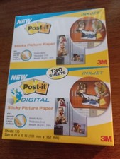 130 Sheets 3M Post-it Picture Paper 4x6 Matte  STICKY PAPER  Ink Jet BRAND NEW  picture
