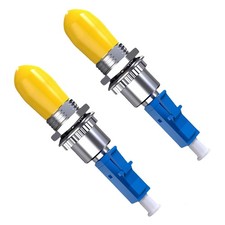 Poyiccot 2-Pack LC to ST Fiber Optic Adapter，Single Mode 9/125um LC/UPC Male to picture