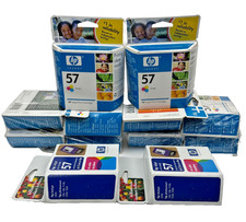 Genuine HP 57 Tri Color Ink Cartridges OEM Sealed Vintage C6657AN Lot Of 12 picture