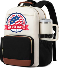 Mochila para portátil para mujer con bolsillo para taza de gran capacidad picture
