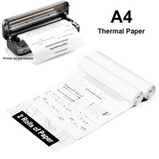 2 Rolls A4 Thermal Printer Paper 8.5