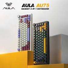 AULA AU75 Wireless Mechanical Keyboard Gasket RGB Hot Swap 82 Key 13.2