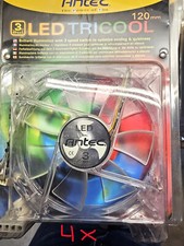 4x ANTEC 3 SPEED 120MM FAN LED TRICOLOR 2000RPM 79CFM 4PIN/3PIN  NEW picture