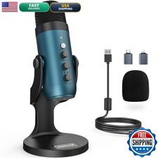 ZealSound K66 USB Podcast Microphone for PC, iPhone, iPad, Android - Teal picture