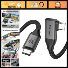 40Gbps USB 4 Right Angle Cable for Thunderbolt 4/3, 240W Power, 3.3FT Length picture