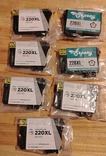 LD 220 XL ink Cartridges Black Lot Of 7 Factory Sealed picture