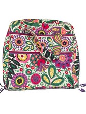 Vera Bradley Viva La Vera Pink Green Floral Tech Cosmetic Bag picture