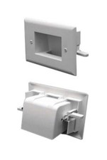 Datacomm Electronics Easy-mount Recessed Low-voltage Cable Plate white 45-0008wh picture