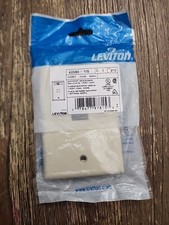 Leviton 42080-1IS Ivory Quickport 1-Port ID Flush Wallplate 1-Gang Cover New x2 picture